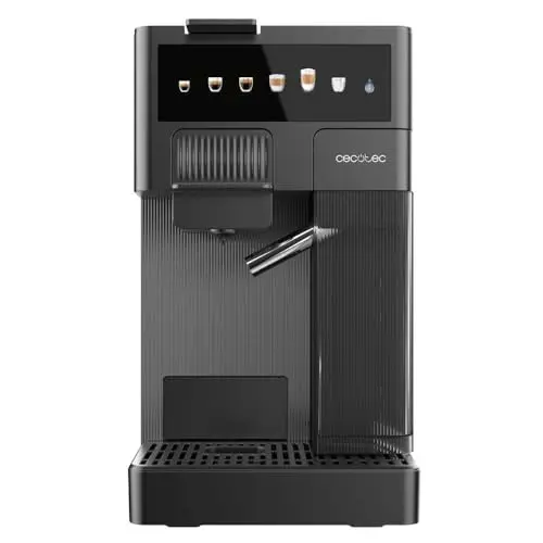 Cecotec Cafetera Cápsulas - Express Compacta con Tanque de Leche FreeStyle Latte. 1350W, 20 Bares, Compatible con Café Molido, Dolce Gusto, Nespresso y K-fee, Depósito 1,6L de Agua y 400ml de Leche