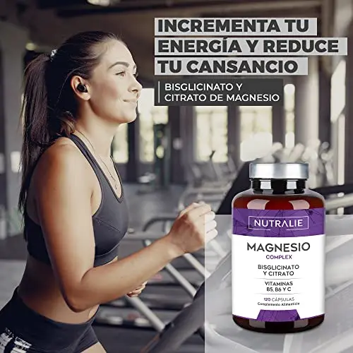 Citrato de Magnesio 1545mg + Magnesio Bisglicinato 600mg - Reduce Cansancio y Fatiga, Alivia Dolor Articulaciones y Músculos - Magnesium Alta Biodisponibilidad |120 Cápsulas Nutralie