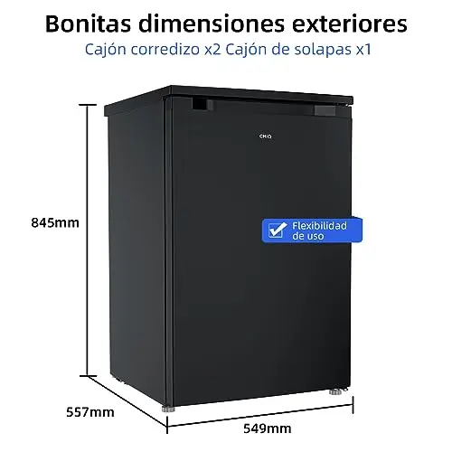 Congelador vertical independiente CHiQ, 85L de capacidad, congelación rápida, termostato ajustable