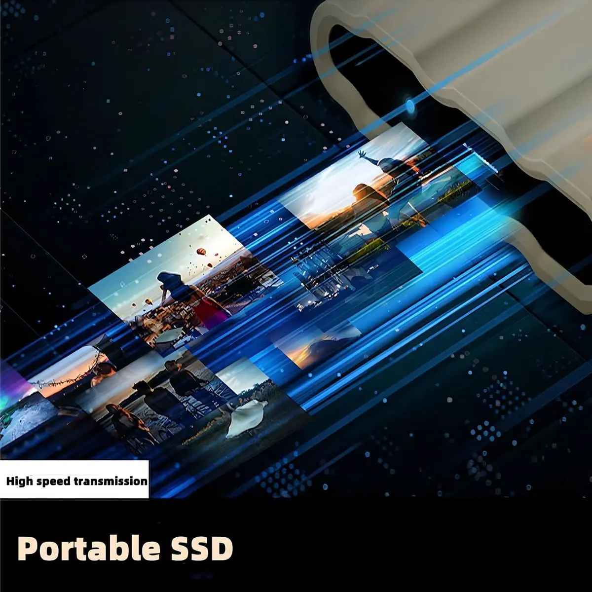 Disco Duro Externo de 2TB, Ultra Delgado y Portátil de 2.5" con Conexión USB, Almacenamiento Compatible con PC, Ordenador Portátil y Computadora (Negro)