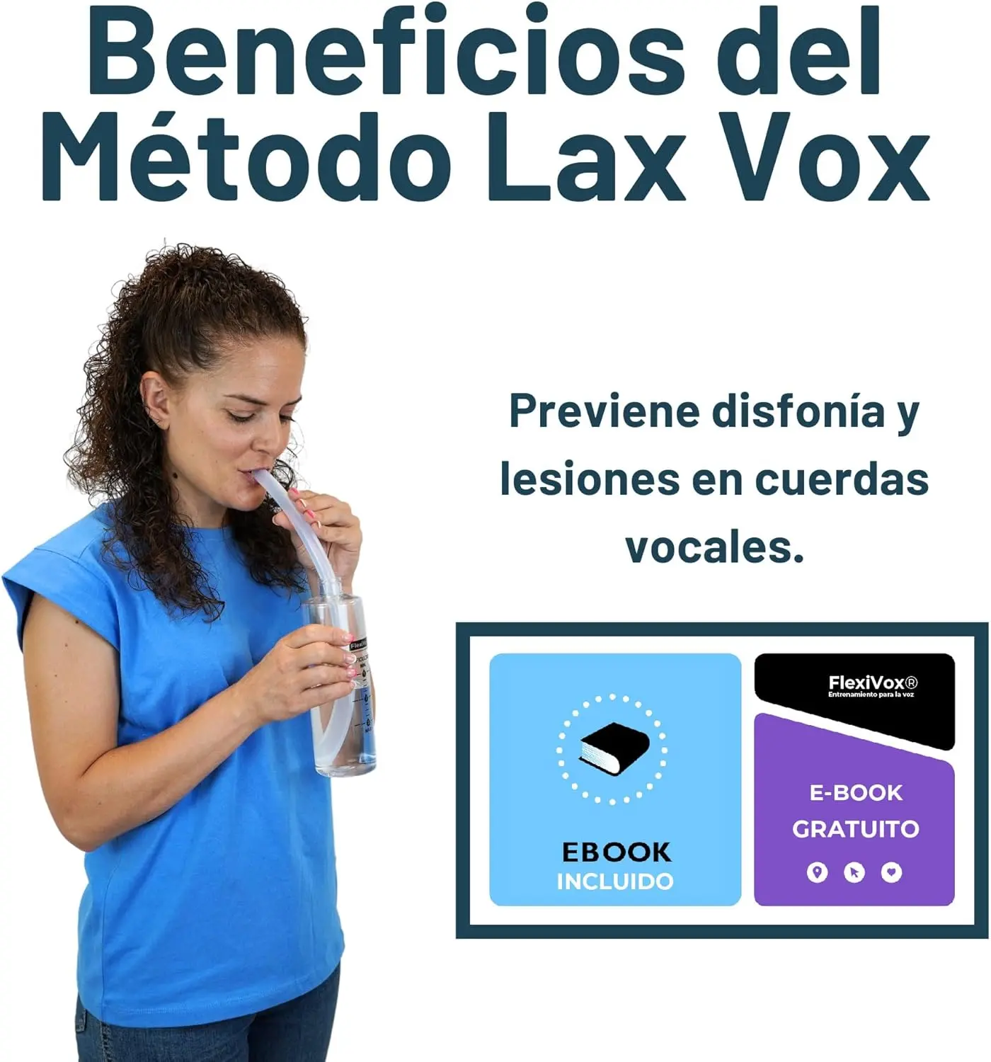 FlexiVox® entrenamiento para la voz con el método Lax Vox | Incluye método Lax Vox tubo + Bolsa + Cepillo + Botella