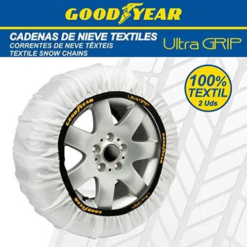 Goodyear Juego de 2 Cadenas de Nieve Textiles para Coche Goodyear Ultra GRIP Talla XL