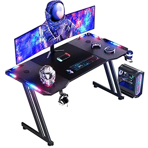 Mesa Gaming LED HLONONE: Ergonomía y Estilo en Juego