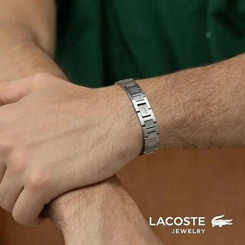 Lacoste Brazalete de eslabón para Hombre Colección METROPOLE Decorado con diseño petit piqué - 2040117