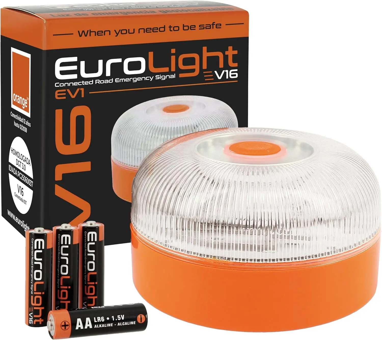 Luz V16 Homologada DGT 3.0 — Geolocalización y SIM