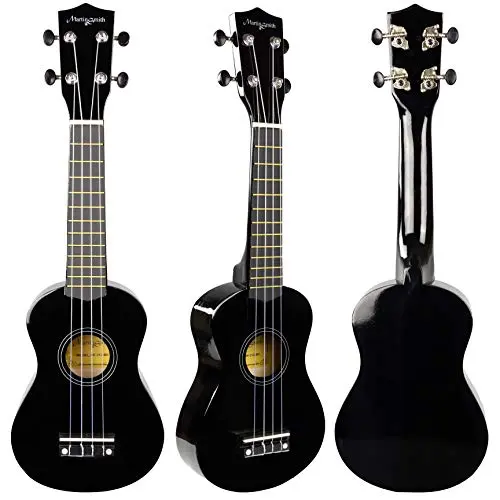 Martin Smith Ukelele soprano con bolsa de ukelele, Color Negro, 53 x 7 x 17 cm