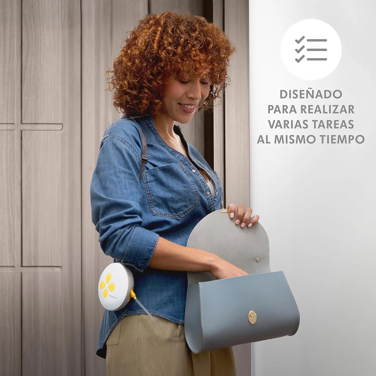 Medela Swing Maxi Hands-free | Extractor de leche eléctrico doble manos libres sencillo, intuitivo e ideal para llevar a cualquier lugar