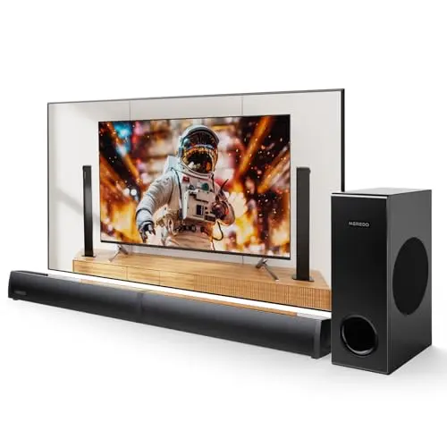 Meredo Barra de Sonido 2.1: Potencia y Versatilidad