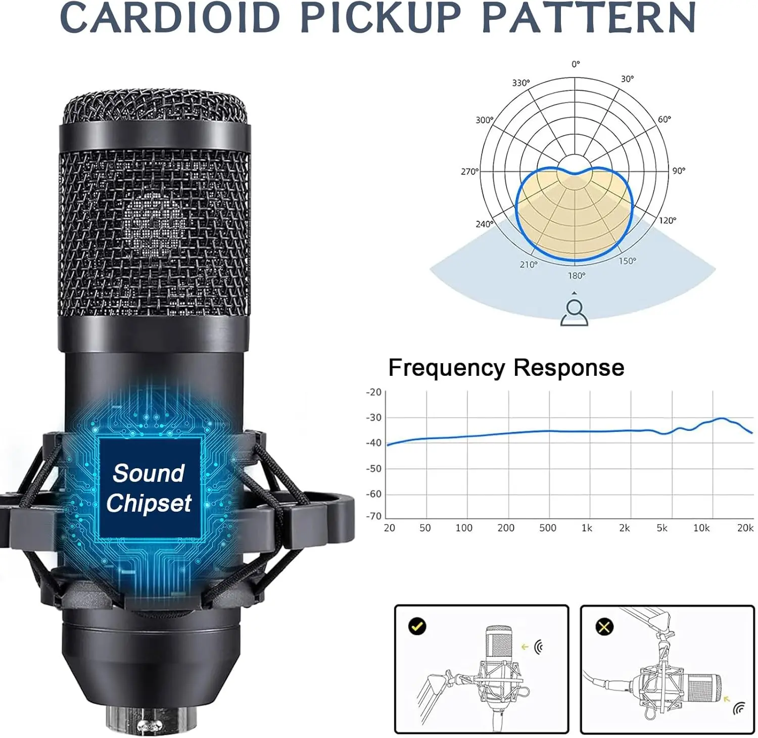 Paquete de equipos de podcast para 2, interfaz de audio ALPOWL con micrófono cardioide BM800 para jugadores y mezclador de DJ todo en uno, perfecto para transmisión en vivo, canto, YouTube, juegos