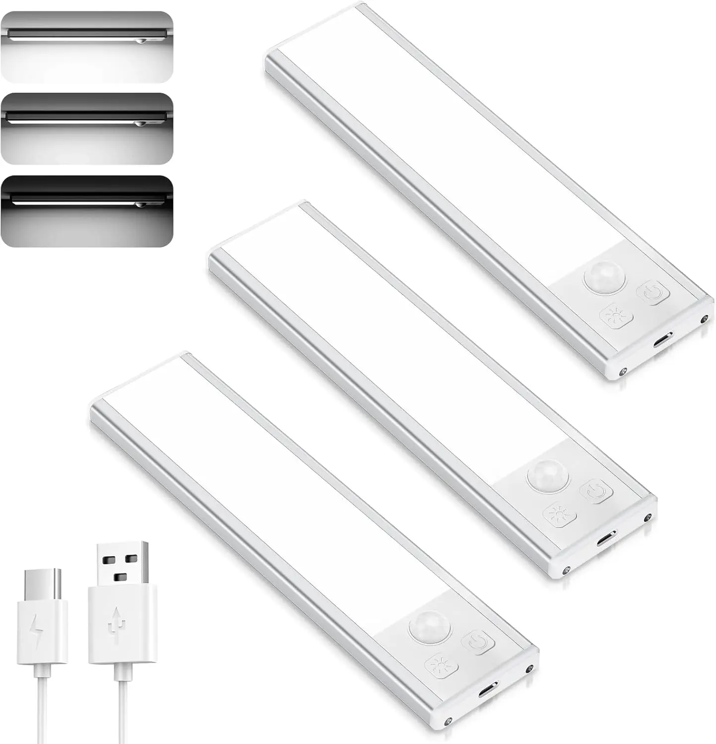 TOPPLEE Luz Armario LED Recargable USB 6500K