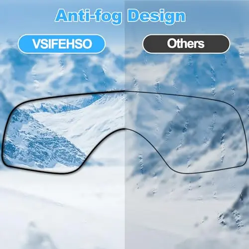 VSIFEHSO Gafas de Sol Esquí Máscara Gafas Esqui Gafas de Motocross con Protección UV para Snowboard Esquí, Skating y Otros Deportes de Nieve para Hombres/Mujeres/Jóvenes