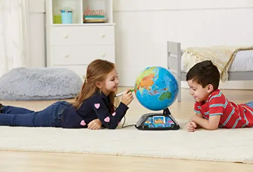 VTech - Globo terráqueo multimedia, el único con Pantalla HD, +600 vídeos originales de la BBC, Regalo niños +7 años, Versión ESP