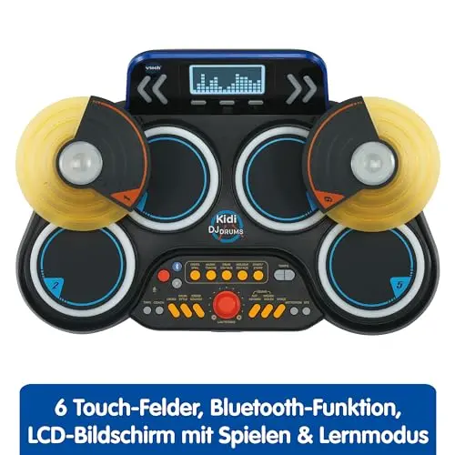 VTech Kidi DJ - Batería electrónica con Efectos Luminosos y Modo de Aprendizaje, para niños de 6 a 12 años