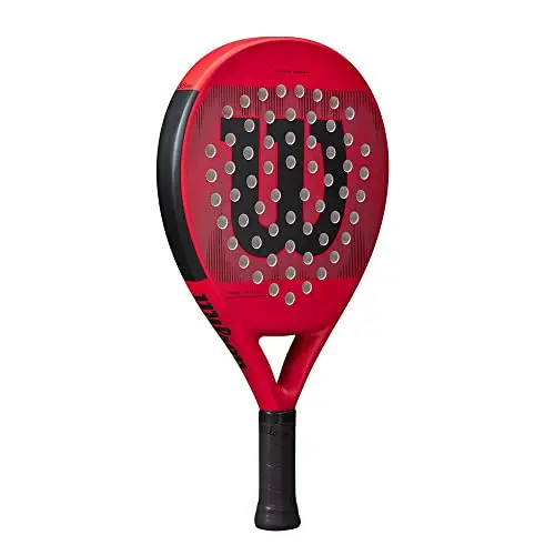 Wilson Pro Staff Team, Pala De Pádel Fibra Vídrio Y EVA 370 G Unisex Adulto, Rosso (Red), 2